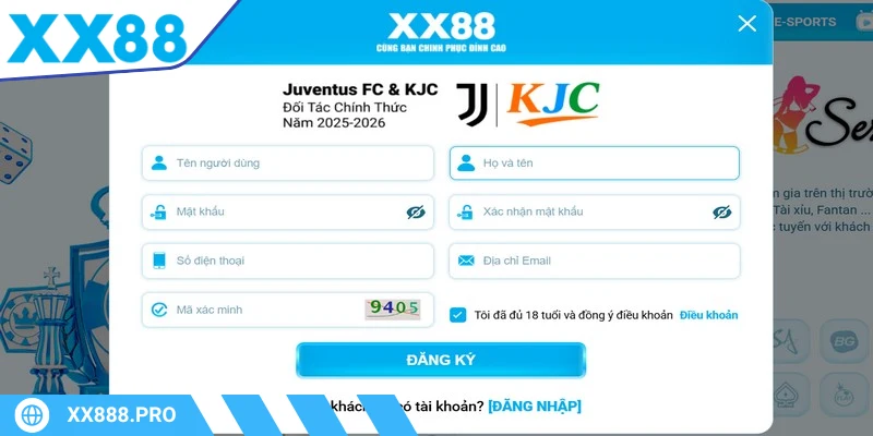 Đăng ký XX88